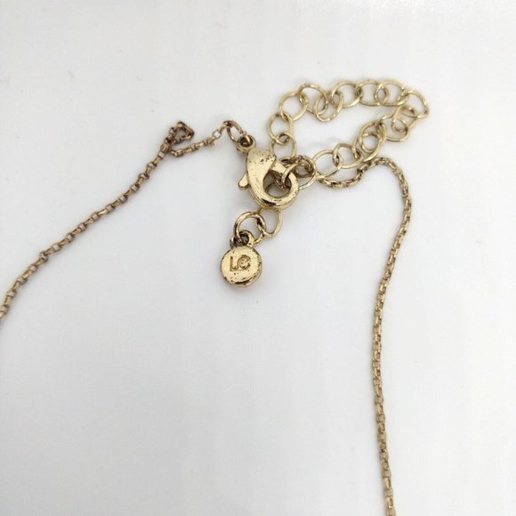 LC Celestial Pendent Necklace Moon Stars Starburst Gold Silver Tone Rhinestones - Picture 4 of 6